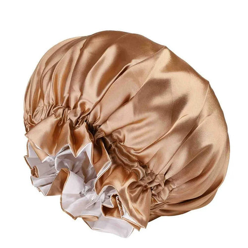 AUTUMN BASICS CARAMEL CREME RUFFLE BONNET