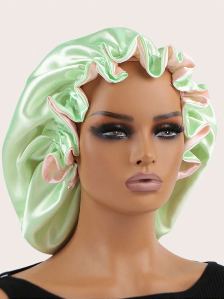 SUMMER BASICS BUBBLEGUM MINT RUFFLE BONNET