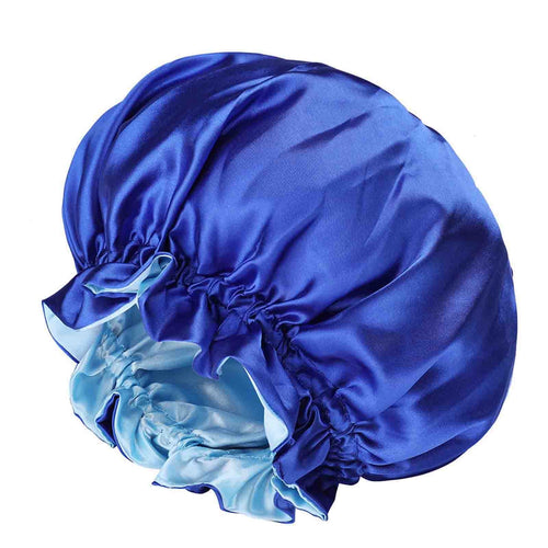 AUTUMN BASICS MIDNIGHT AND SKY RUFFLE BONNET