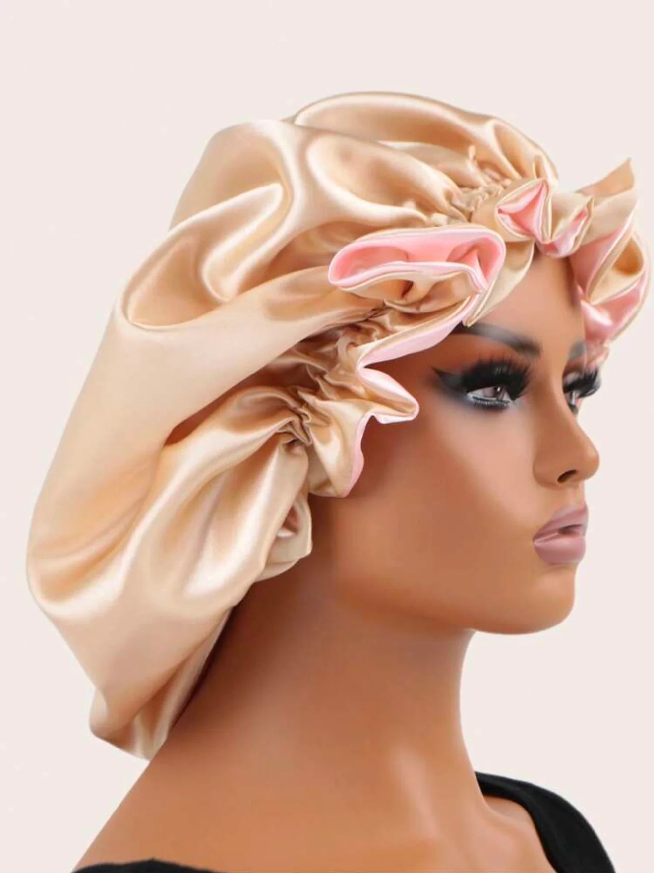 SUMMER BASICS BLUSH CREME RUFFLE BONNET
